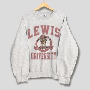 Vintage 1990s GALT SAND Lewis University Big Logo Sweatshirt, Lewis Flyers Shirt
